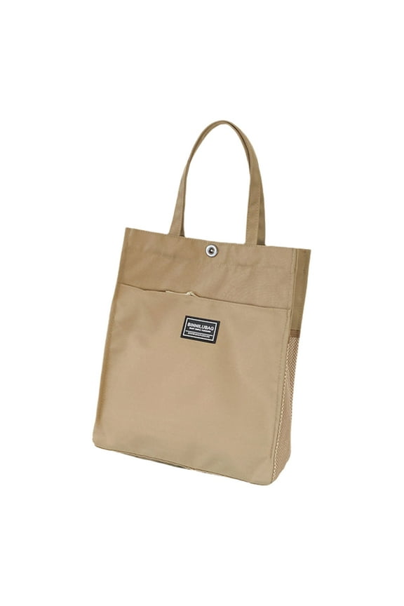 Large Capacity Canvas Textbook Handbag, Casual Reusable Tote Bag for Men Women, Foldable File Document Shopping Bag, Lightweight Portable School Office Travel Organizer