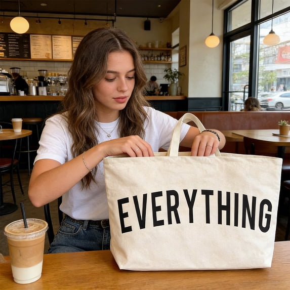 Large Capacity Canvas Tote Bag, Extra Big Reusable Shopping Bag for Women, Lightweight Durable Beach Grocery Bag, Perfect for Daily Commute Travel, Versatile Handheld Tote, 28*16*6.7in, White