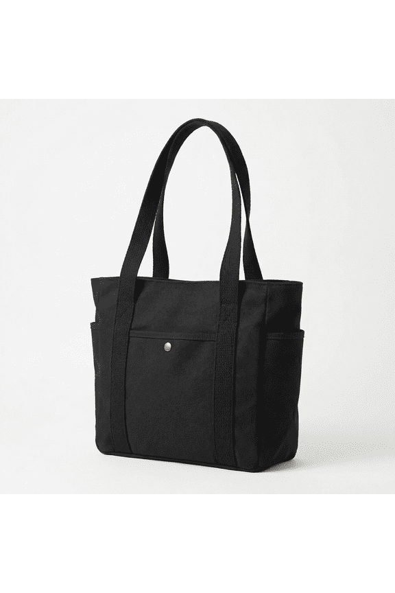 Large Capacity Canvas Tote Bag, Simple Commuter Shoulder Bag for Work, Shopping