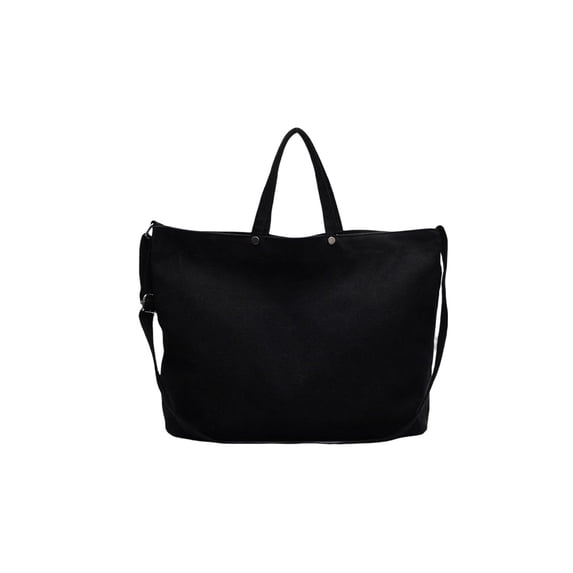 Large Capacity Canvas Tote Bag for Women,Multi-use shoulder crossbody handbag with zipper closure,Lightweight sturdy design for work travel shopping and daily use,Black