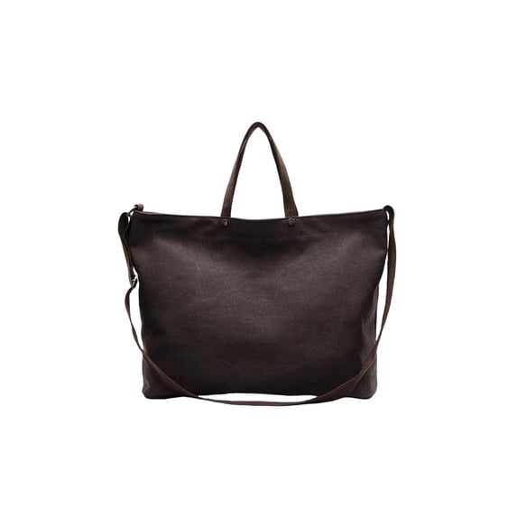 Large Capacity Canvas Tote Bag for Women,Multi-use shoulder crossbody handbag with zipper closure,Lightweight sturdy design for work travel shopping and daily use,Coffee