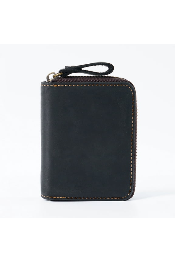 Large Capacity Card Holder with Multiple Slots Genuine Leather Vintage Coin Purse Accordion Wallet Multi-Card Organizer
