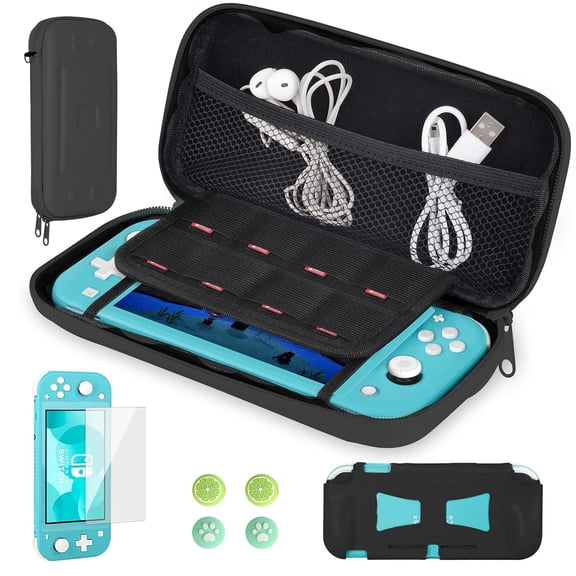 Large Capacity Carrying Case for Nintendo Switch 2 ( 2025 ) , Ultra Slim Premium EVA Travel Pouch with 24 Game Cartridges, Screen Protective Cover, Accessories Storage Bag, Black