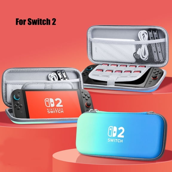 Large Capacity Carrying Case Storage Bag for Nintendo Switch 2 Slim Premium EVA Travel Pouch With 10 Game Cartridges