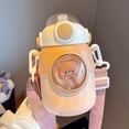 thumbnail image 1 of Large Capacity Cartoon Children'S Thermos Cup (Coffee Color A), 1 of 7