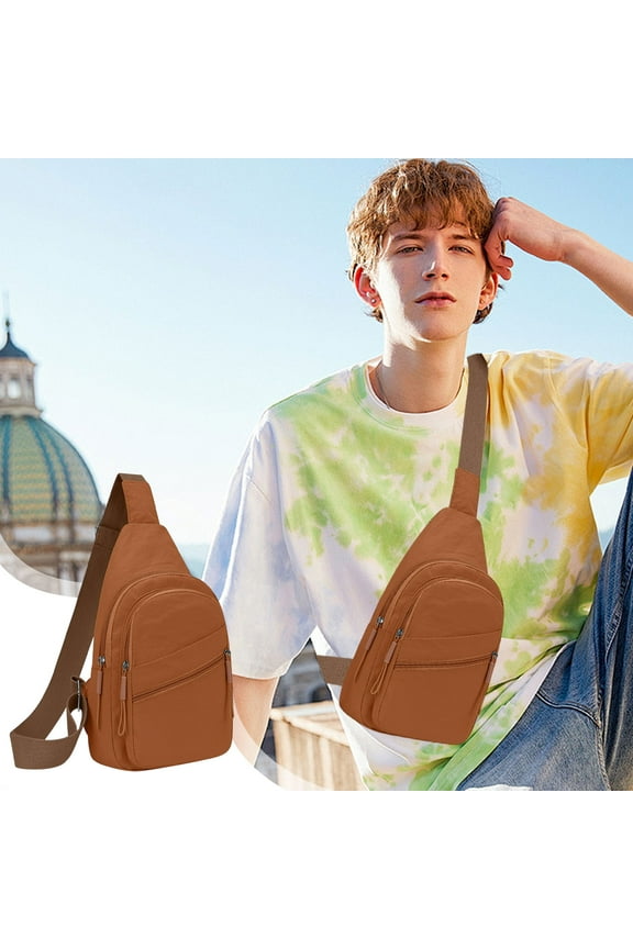 Large Capacity Casual Shoulder Bag with Multiple Compartments, Outdoor Sports Crossbody Bag, Adjustable Sling Bag for Men and Women, Versatile Travel and Daily Use