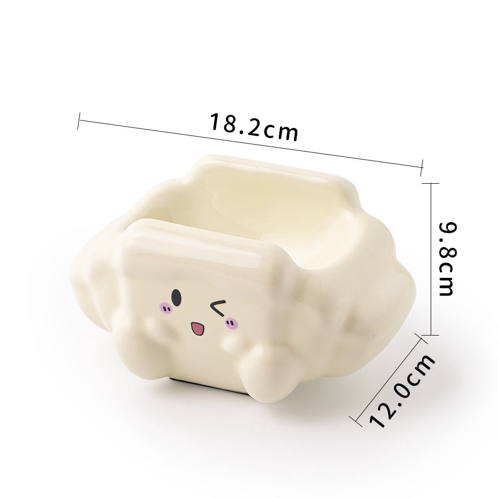 Large Capacity Ceramic Pet Bowl, Anti-Tip Slanted Mouth Bowl, Ant Proof Feeding Basin for Cats and Dogs