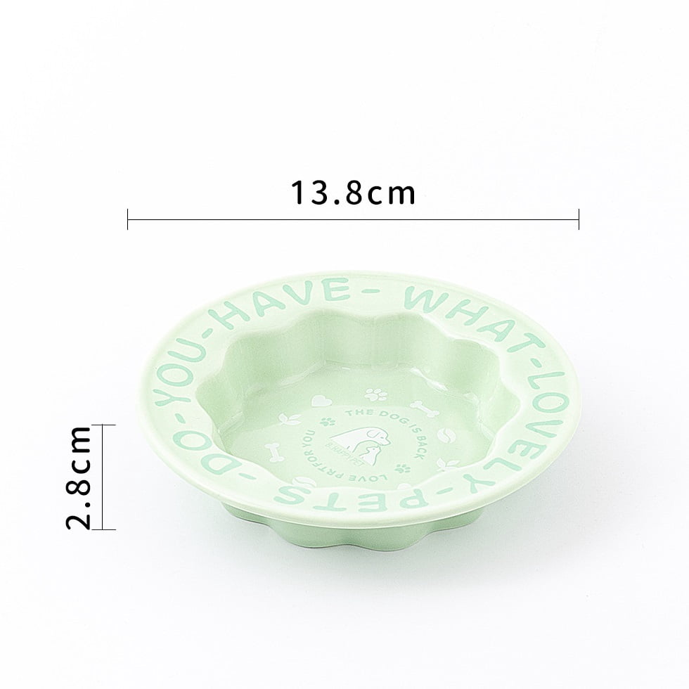 Large Capacity Ceramic Pet Bowl, Anti-Tip Slanted Mouth Bowl, Ant Proof Feeding Basin for Cats and Dogs