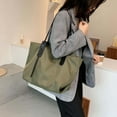 thumbnail image 1 of Large Capacity Cloth Shoulder Bag for Women, Lightweight Nylon Tote Handbag with Zipper, Portable Commuting Travel Shoulder Tote for Daily Work, Shopping, and Weekend Outings, 1 of 9