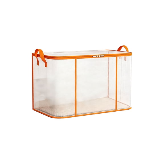 Large Capacity Clothes Storage Bag, Foldable Moving Organizer for Bedding & Blankets, 100L Underbed Storage with Handles, Space Saving for Dorm & Apartment, Durable Oxford