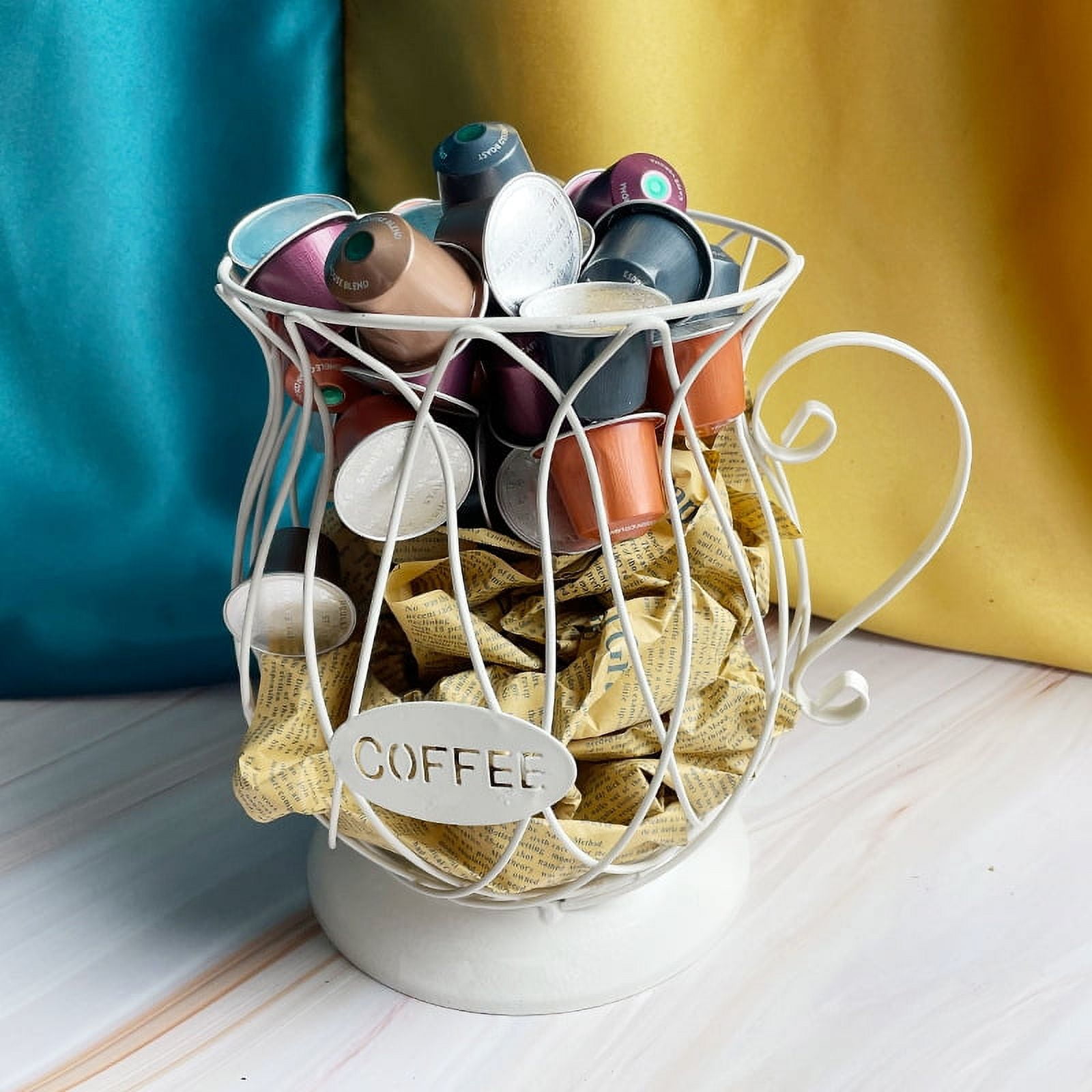 Large Capacity Coffee Pod Holder, K Cup Holder Coffee Capsule Basket