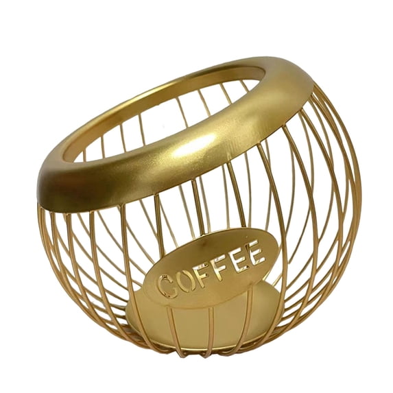 Large Capacity Coffee Pod Holder Metal Storage Organizer for Coffee Bar Accessories Ideal Coffee Station Countertop Pod Dispenser