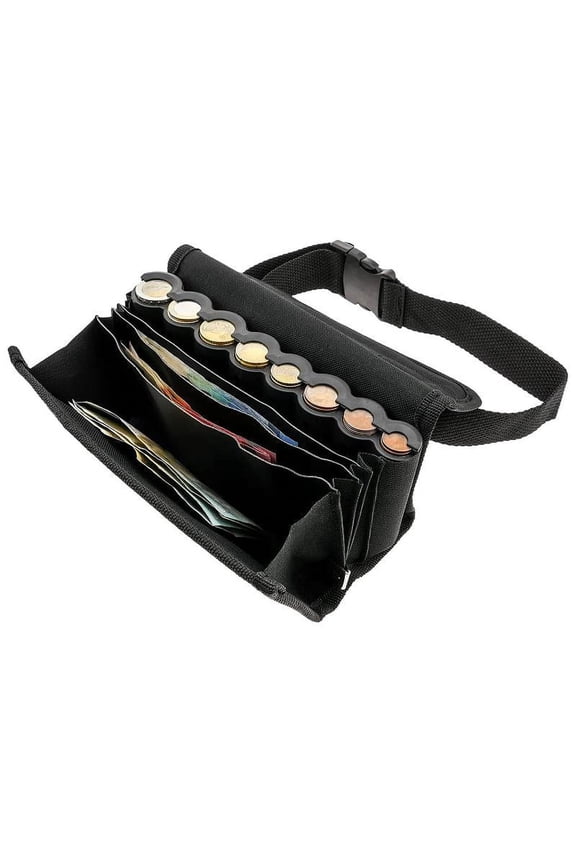 Large Capacity Coin Organizer Cash Envelope Wallet Adjustable Strap for Men Women Portable Belt Bag Car Coin Holder