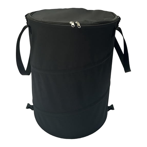 Large Capacity Collapsible Camping Trash Can with Lid - 10 Gallon Portable Folding Garbage Bin for Outdoor RV Fishing and Home Storage