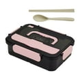 thumbnail image 1 of Large Capacity Compartment Lunch Box, Plastic Microwave Oven Safe Bento Container with Cutlery, Portable Meal Prep Set, Divided Food Storage with Lid, Leakproof Reusable, 1 of 6