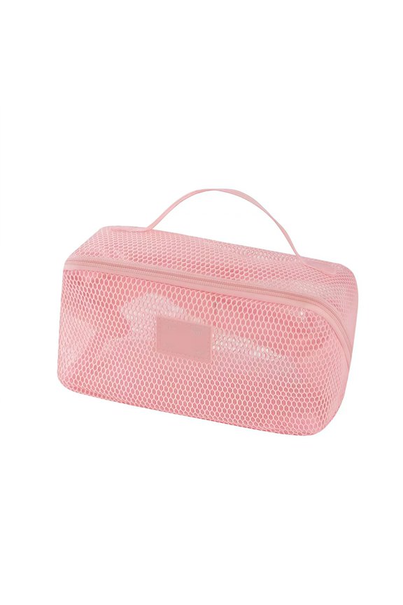 Large Capacity Convenient High-end Multifunctional Mesh Transparent Wash and Makeup Bag