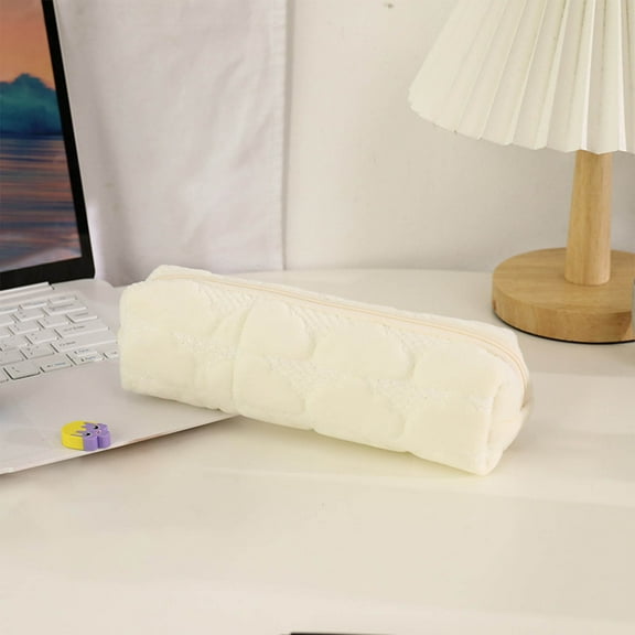 Large Capacity Cosmetic Bag, Portable Storage Bag for Girls with Heart-Shaped Design, Exquisite Sewing and Zipper for Toiletries, Makeup, and Travel Accessories