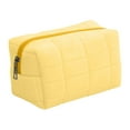 thumbnail image 1 of Large-Capacity Cosmetic Bag Velvet,Portable Travel Toiletry Organizer with Dry and Wet Separation,Lightweight Foldable Makeup Storage Bag for Suitcase,Backpack,Daily Travel Essentials-Yellow, 1 of 2
