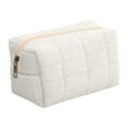 thumbnail image 1 of Large-Capacity Cosmetic Storage Bag | Velvet Travel Toiletry Organizer | Portable Makeup Pouch with Handle and Zipper | 18x10cm, 1 of 2