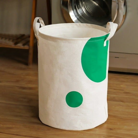 Large Capacity Cotton Linen Storage Basket, Dirty Clothes Toys Sundries Bucket, Multifunctional Foldable Thickened Organizer with Hand Strap, Breathable Washable for Home Bedroom Bathroom