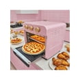 thumbnail image 1 of Large Capacity Countertop Oven with Air Frying Function, Toaster, Broiler, and Baking Capabilities for Healthy Cooking, Featuring Stainless Steel Finish and Visible Window in Pink Color, 1 of 9