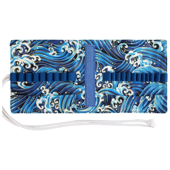 Large Capacity Crochet Hook Organiser Case Built in Zippered Pocket Elastic Slots For Knitting Tool And Crochet Supplies