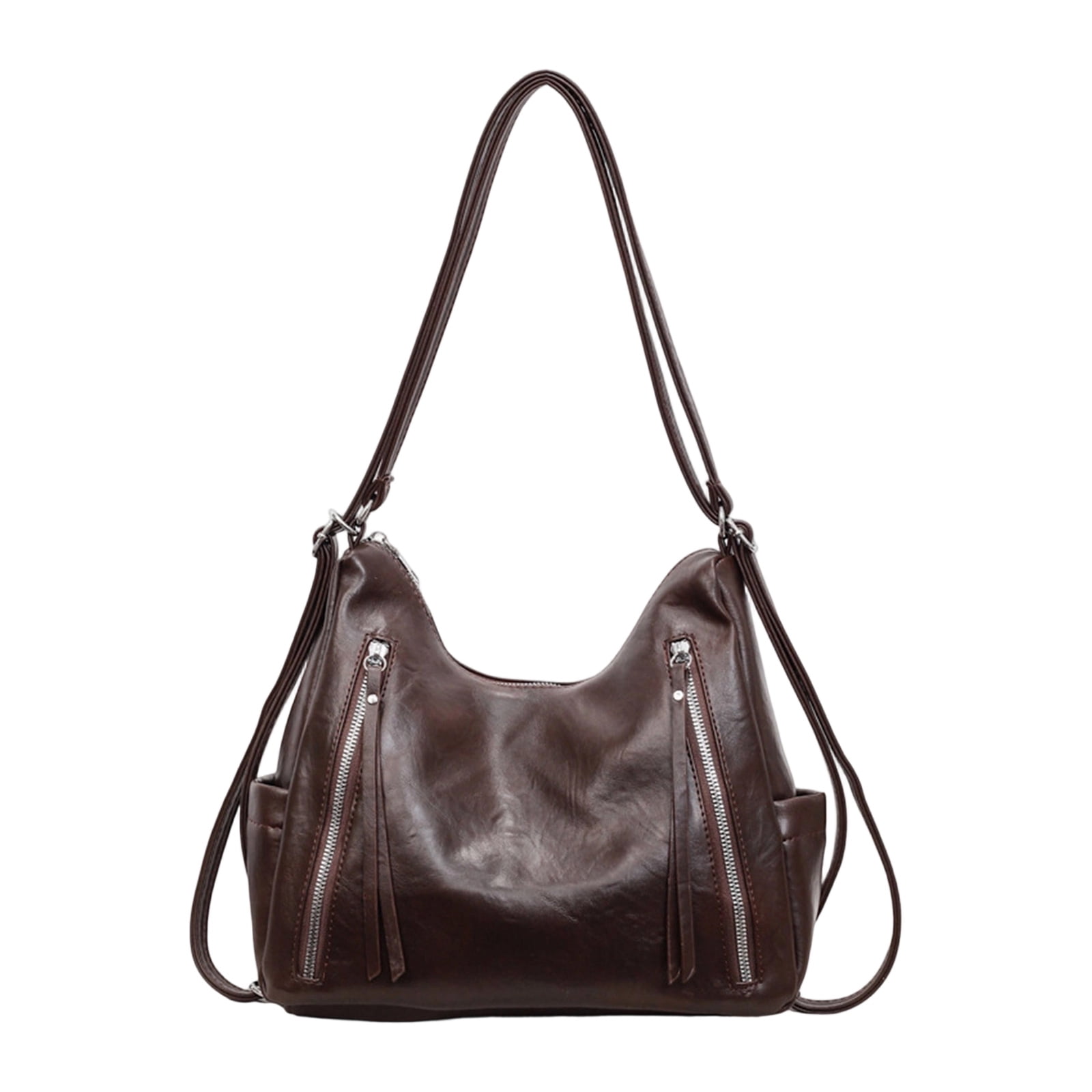 Large Capacity Crossbody Bag Zipper Opening Design PU Leather Shoulder ...