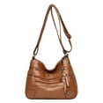 thumbnail image 1 of Large Capacity Crossbody Bags for Women Multi Pockets Shoulder Bags Soft Vintage Vegan Leather Tote Purses, 1 of 2