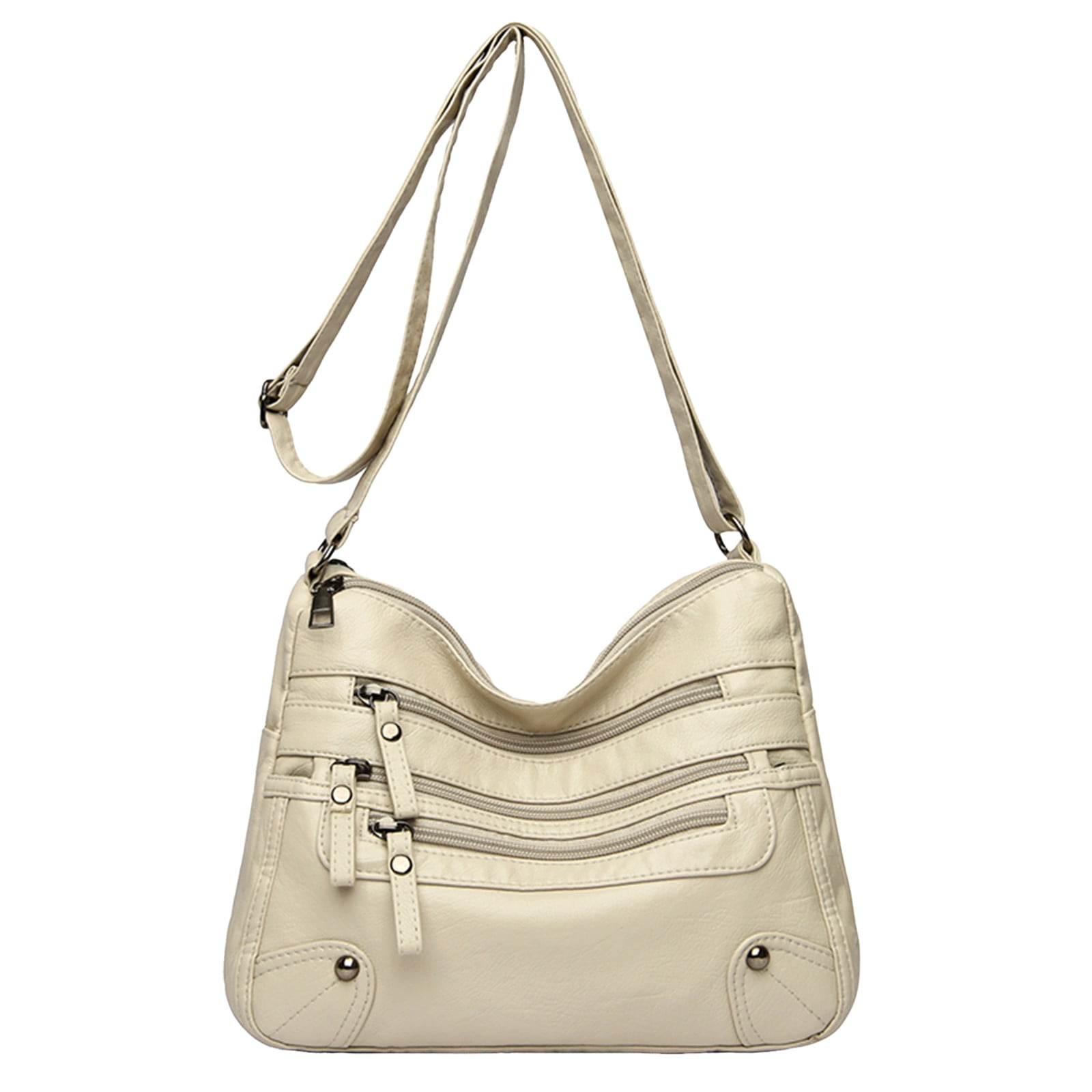 Large Capacity Crossbody Bags for Women Multi Pockets Shoulder Bags Soft Vintage Vegan Leather Tote Purses