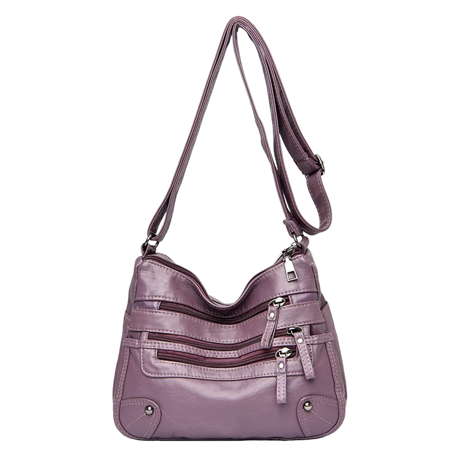 Women's Soft Leather Crossbody Bag - Vintage Flap Style With Multiple Pockets, Small Handbag 2 thumbnail image