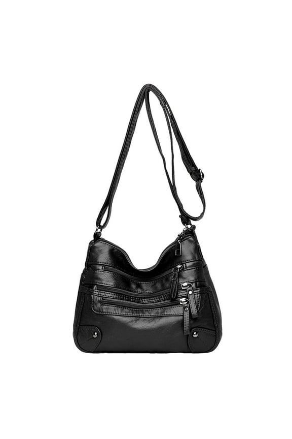 Large Capacity Crossbody Bags for Women Multi Pockets Shoulder Bags Soft Vintage Vegan Leather Tote Purses