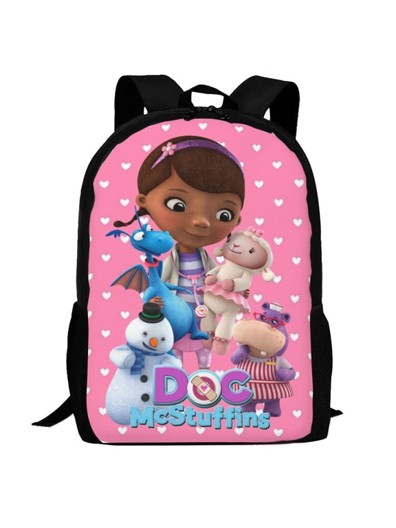 Large Capacity Daypack Doc Cute McS-tuffin Backpack Knapsack Travel Bag Outdoor Bookbag