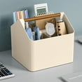 thumbnail image 1 of Large Capacity Desktop Organizer Pen Holder - Mesh Desk Storage Box for Office Supplies, Cosmetics & Electronics, Space Saving Tidy Stationery Caddy, 1 of 6