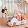 thumbnail image 1 of Large Capacity Desktop Pen Organizer Storage Box with 5 Compartments, Rounded Design, Multi-Functional Stationery Holder for Office Accessories and Phone Storage, 1 of 5