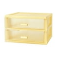 thumbnail image 1 of Large Capacity Desktop Storage Box with Drawer, Students Dormitory and Home Organizer for Sundries and Stationery, Multi-Compartment Desk Shelf ( Yellow ), 1 of 6