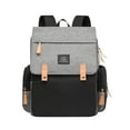 thumbnail image 1 of Large Capacity Diaper Backpack under $5! Yannianjz Large Capacity Diaper Backpack for Mom, Travel Baby Bag with Changer Pad, Multifunctional Maternity Backpack for Breastfeeding, Fashion Gray Mom Bag, 1 of 5