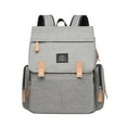 thumbnail image 1 of Large Capacity Diaper Backpack for Moms | Waterproof Travel Bag with Insulated Pockets & Changing Station | 31x13x40cm Gray Fashion Shoulder Bag, 1 of 5
