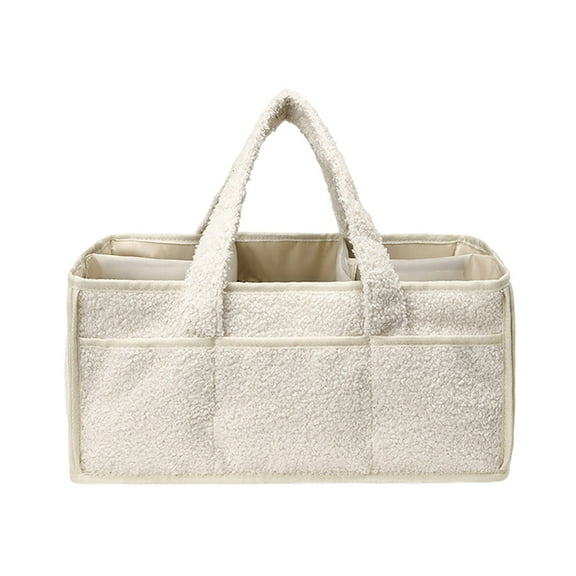 Large Capacity Diaper Organizer Bag– Travel Diaper Caddy & Portable Storage,Wipes,Diapers,Supplies, as a Car Organizer,Storage Bin,On-the-Go Handbag(15.75*10.63*7.48Inch)