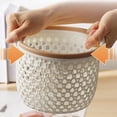 thumbnail image 1 of Large Capacity Dirty Clothes Organizer, Handheld Hollow Out Laundry Basket, Breathable Waterproof Storage Tub, Portable Lightweight Bin for Indoor Bathroom Daily Household Use, 1 of 8