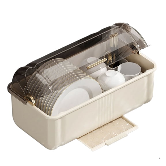 Large Capacity Dish Drying Rack Practical White Dish Rack Drying Stand For Maintaining A Clean Kitchen Counter