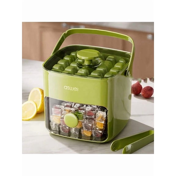 Large Capacity Double-Layer 48-Grid Ice Cube Tray - Portable Home Kitchen Tool, Easy Release Durable Plastic | For DIY Baby Food Freezing, Summer Drinks, Coffee, Parties