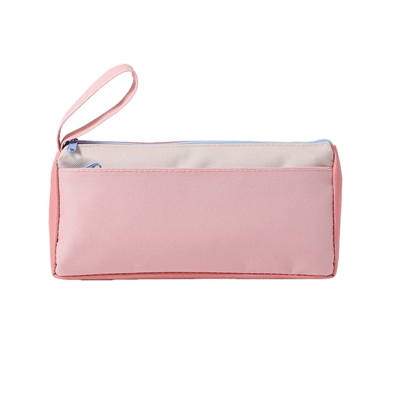 Large Capacity Double Layer Oxford Fabric Pencil Pouch, Wrist Strap Pencil Case, Portable Pen Pouch for Office Work and Daily Commute 8.7 x 4.3 Inches