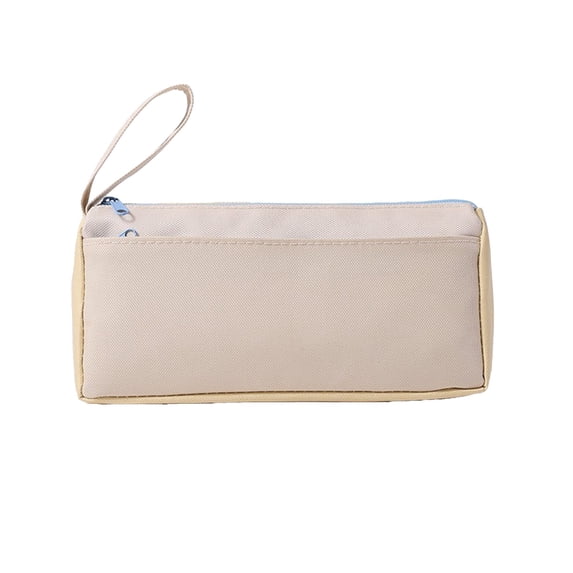 Large Capacity Double Layer Oxford Fabric Pencil Pouch, Wrist Strap Pencil Case, Portable Pen Pouch for Office Work and Daily Commute 8.7 x 4.3 Inches