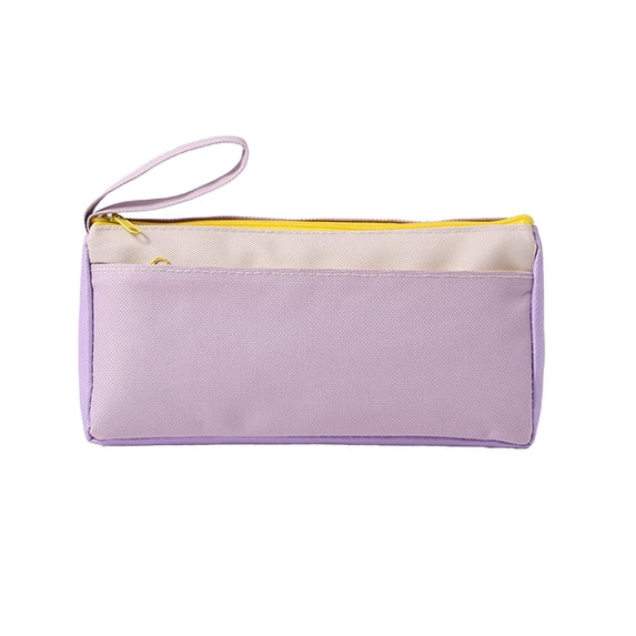 Large Capacity Double Layer Oxford Fabric Pencil Pouch, Wrist Strap Pencil Case, Portable Pen Pouch for Office Work and Daily Commute 8.7 x 4.3 Inches