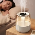 thumbnail image 1 of Large Capacity Double Spray Humidifier 6.8L, USB Portable Cool Mist Humidifier for Bedroom, Quiet 36dB with Digital Display & Night Light, Beige/White, Covers 30-40㎡, Home Office Humidifier, 1 of 8