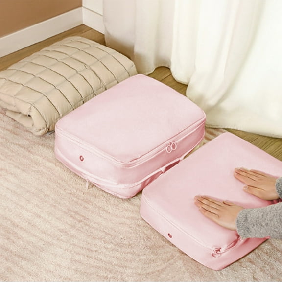 Large Capacity Down Jacket Storage Bag, Foldable Organizer for Clothes Coat Underwear, Handheld Bag for Travel