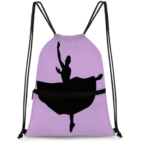 Large Capacity Drawstring Backpack, 18x14 Inch Gym Sack with Front Zipper Pocket, Durable Polyester Bag For Travel, Sports & Outdoor Activities