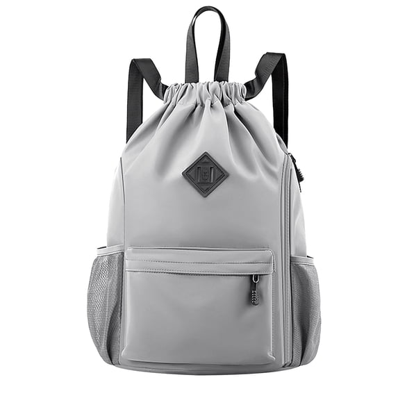 Large Capacity Drawstring Backpack,Leisure Fitness Sports Bag,Multi Functional Outdoor Backpack,Solid Color Lightweight Bag,Durable Cloth Travel Bag,Adjustable Comfort Carry Backpack