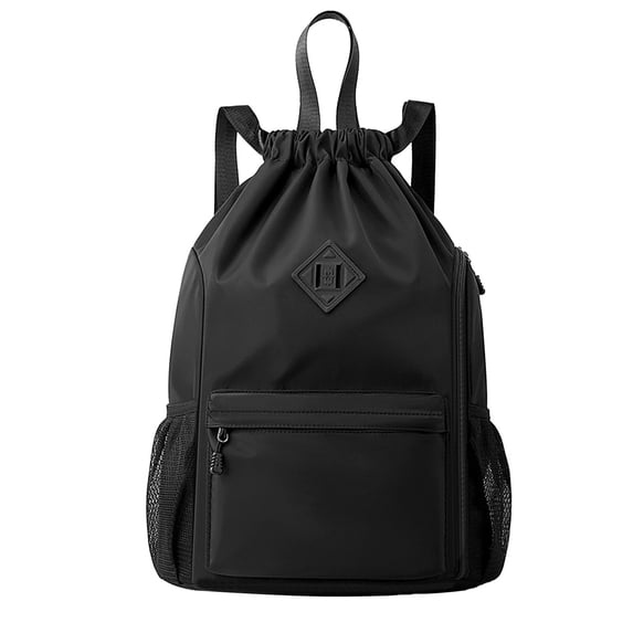 Large Capacity Drawstring Backpack,Leisure Fitness Sports Bag,Multi Functional Outdoor Backpack,Solid Color Lightweight Bag,Durable Cloth Travel Bag,Adjustable Comfort Carry Backpack