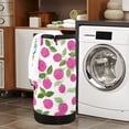 thumbnail image 1 of Large Capacity Drawstring Laundry Backpack Portable Dirty Clothes Hamper Raspberry, 1 of 7